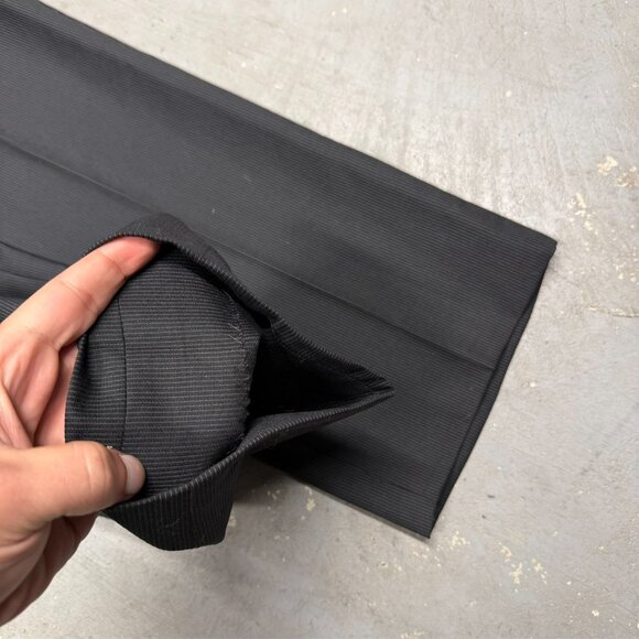 Givenchy Paris Dress Pants Micro-Stripe Wool Trousers Black 34x28 - Picture 6 of 9